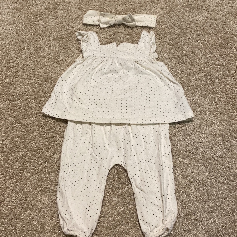 Baby Gab matching outfit with head bow